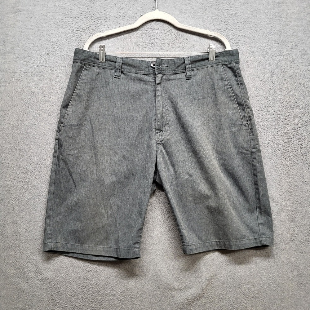 Volcom Men Shorts 36 Gray Chino 10" Inseam